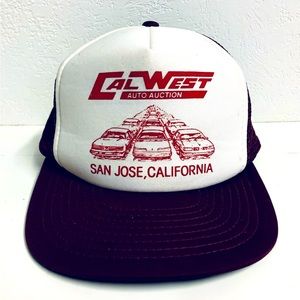 Vintage 1980’s SnapBack Cal West Auto Auction Hat San Jose California